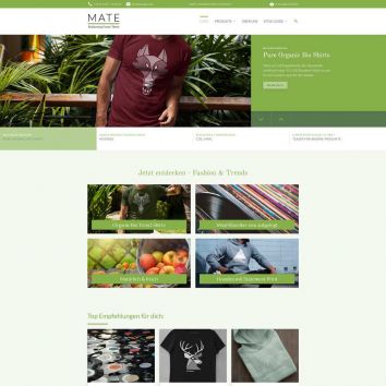 MATE Online Shop Template, Shop-Version des beliebten Contao Theme